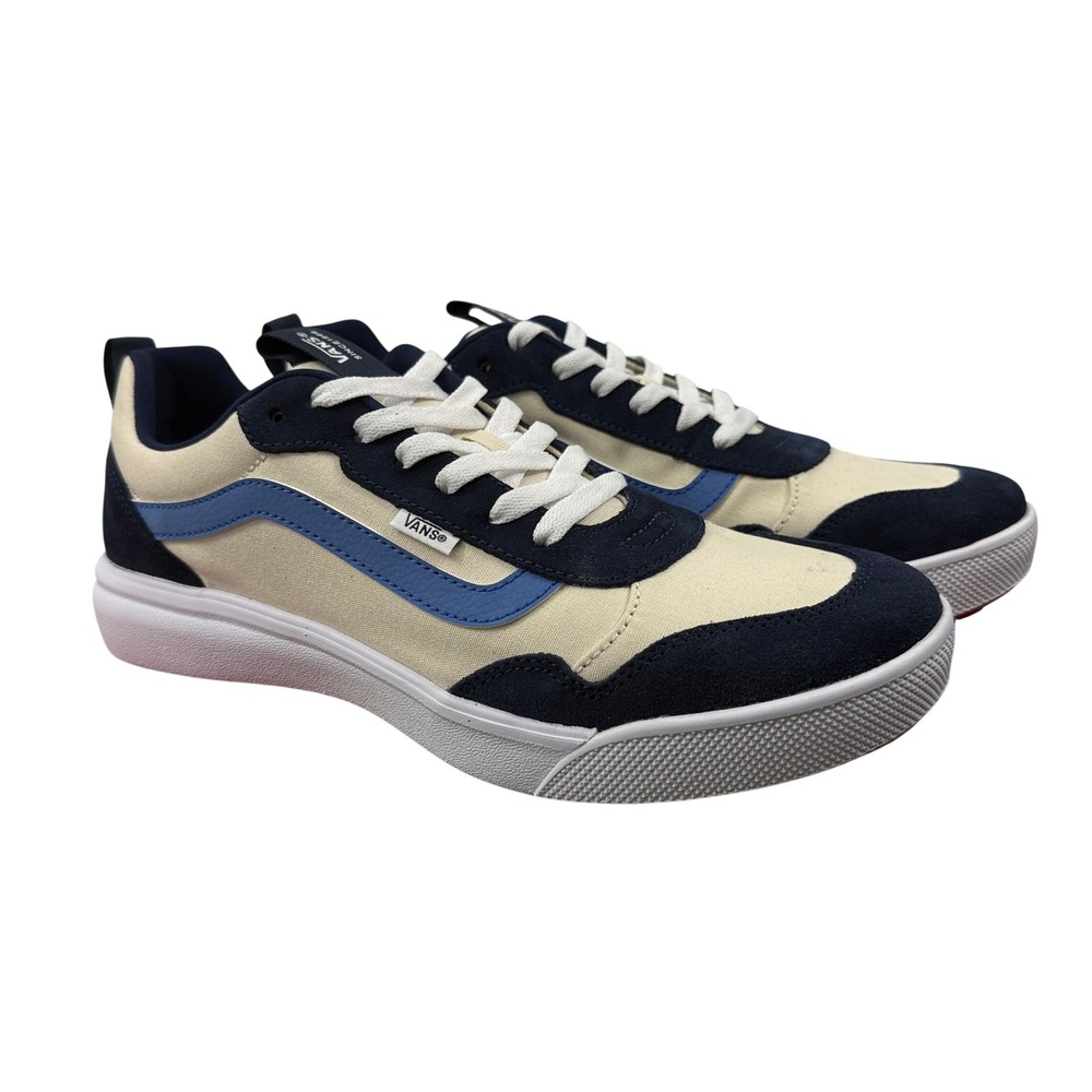 Vans Range EXP Sneakers Mens 11.5 Cream Navy Sport Block VN000CY193A Skate Shoes - Picture 1 of 6